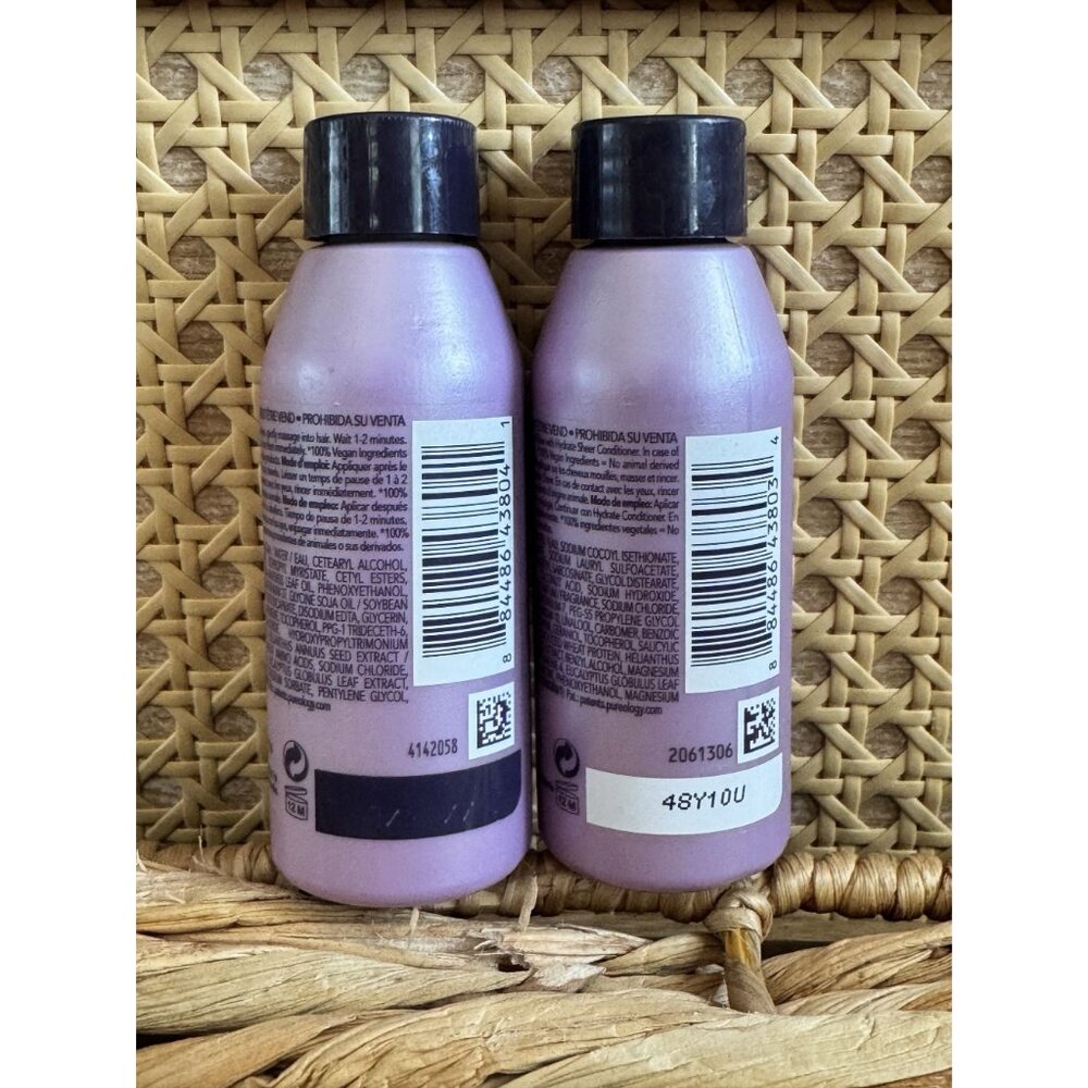 Pureology Hydrate Sheer Shampoo & Conditioner Duo 1.7 Oz Fine Dry Colored Hair - Picture 2 of 2